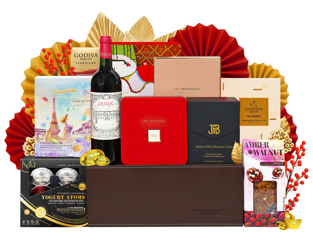 CNY Gift Hamper - Gather Together Luxury Premium Wine And Food Gift Basket  FH242 - CH21202D2 Photo