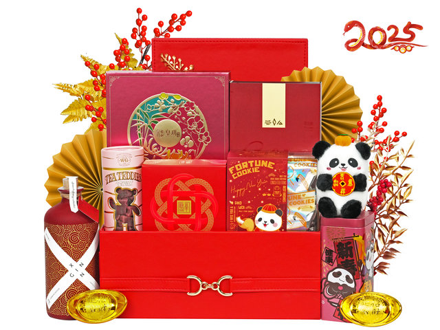 CNY Gift Hamper - Lucky Panda's New Year Wine and Food Gift Hamper FH249 - CH20102B9 Photo