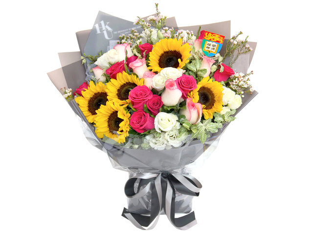 Florist Flower Bouquet - University of Hong Kong Graduation Flower Bouquet GU02 - HG0617B3 Photo