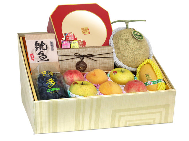 Fruit Basket - Mid Autumn Panorama Peninsula Moon Cake Fruits Gift Box M35 - 0DP0705D2 Photo