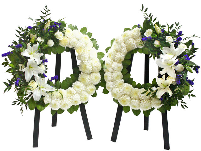 Funeral Flower - Funeral Wreath (Pair) D - ML0820A1 Photo
