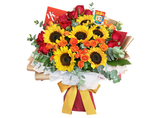 Graduation Flower n Gift - University of Hong Kong Graduation Flower Bouquet GU04 - HG0617B4 Photo