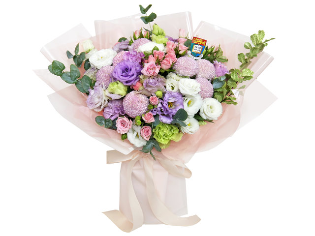 Graduation Flower n Gift - University of Hong Kong Graduation Flower Bouquet HK02 - HG0609A9 Photo