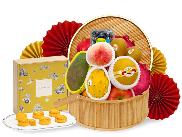 Mid-Autumn Gift Hamper - Mid Autumn Mooncake With Fruit Give Hamper FH221 - M30729A2 Photo