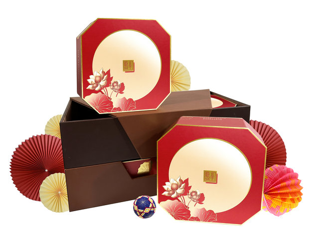 Mid-Autumn Gift Hamper - Mid Autumn Peninsula Moon Cake 4 Boxes In Deluxe Box Gift Set PB02 - MH0731A7 Photo