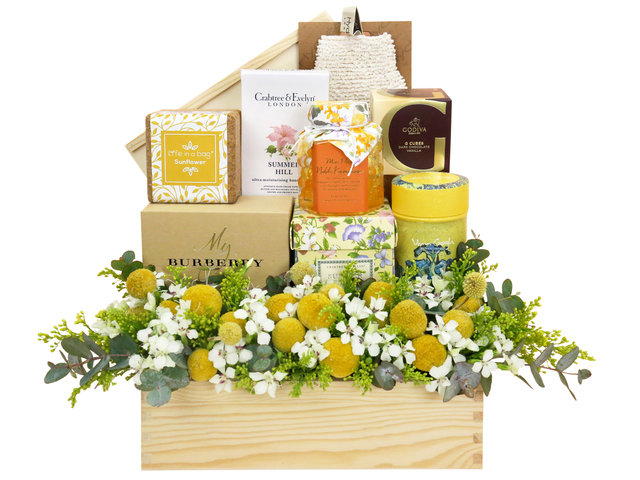 Wine n Food Hamper - Skin Care Relax Gift Set With Box Flower ...