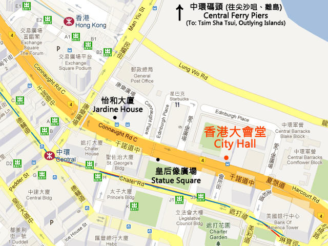 香港大会堂地图