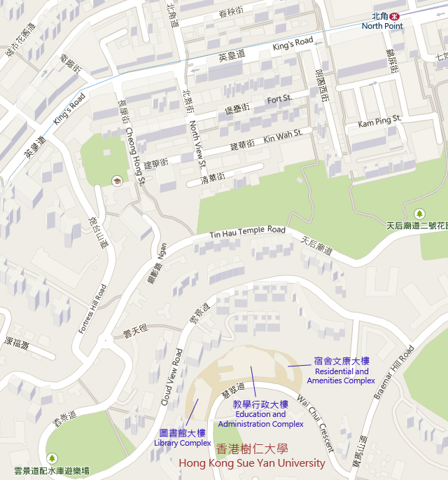 香港樹仁大學地圖