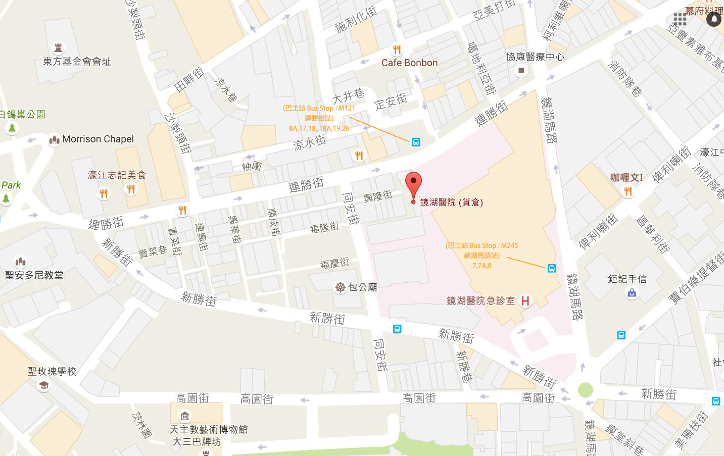 Kiang Wu Hospital Map